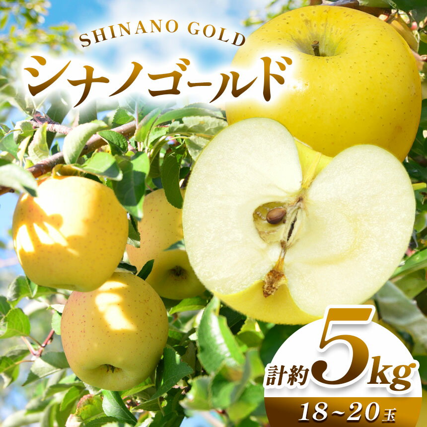 【ふるさと納税】【先行予約】《寄附金額改定！レビューキャンペーン実施中》信州産 長野生まれの黄色りんご！さわやかな風味 シナノゴールド 約5kg（18～20玉）【10月下旬以降発送予定】| 果物 くだもの フルーツ 林檎 りんご リンゴ シナノゴールド さわやか 長野県 塩尻市