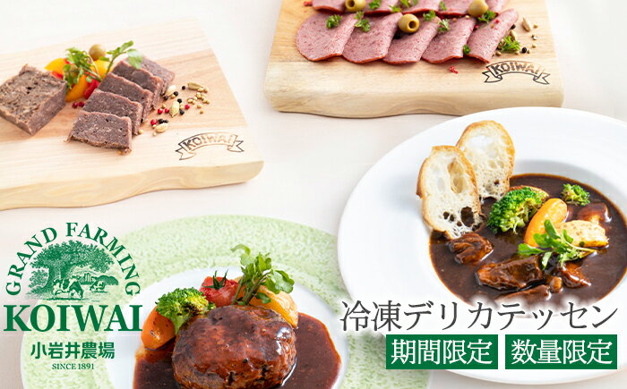【ふるさと納税】 冷凍デリカテッセン 総菜 おすすめ 小岩井農場 4種詰め合わせ 牛肉 洋風 おかず おつまみ ハンバーグ ビーフシチュー サラミ コンビーフ 時短 冷食 お中元 お歳暮 誕生日 年末年始 クリスマス ディナー オードブル お取り寄せ 岩手県 雫石町 送料無料