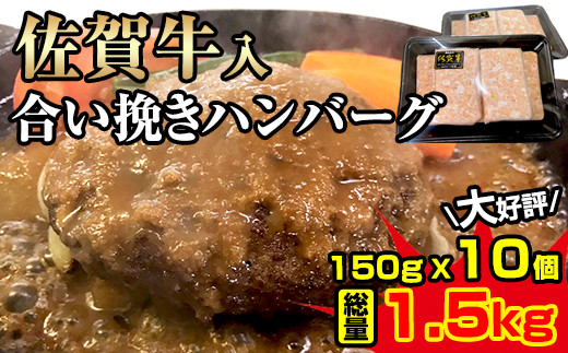 
佐賀牛入合い挽きハンバーグ（150g×10個）
