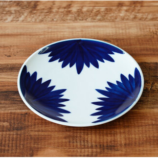 伯父山 菊の馨 21.5cm丸プレート 有田焼 A14-49_イメージ3