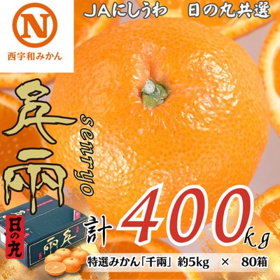 特選みかん「千兩」計400kg(約5kg×80箱)【H08−83】【1510462】