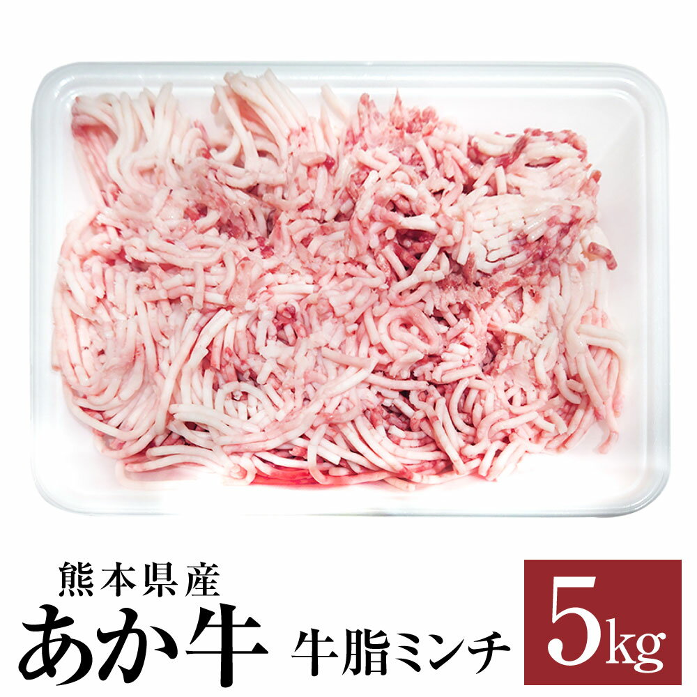 【ふるさと納税】あか牛 牛脂 ミンチ 5kg 肉 牛 牛肉 動物脂 脂身 炒めもの 煮込み 冷凍 熊本県 九州 送料無料