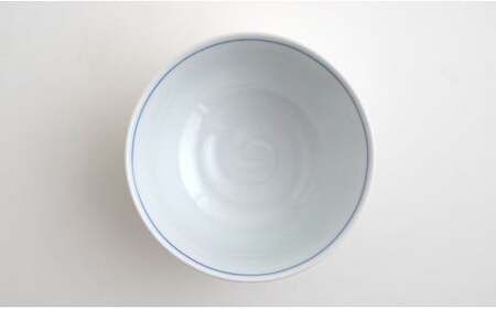 有田焼 福泉窯 染付呉須線面取茶付 大小セット お茶碗 シンプルモダン 手描き 渕上陶磁器 食器 うつわ 器 fb004