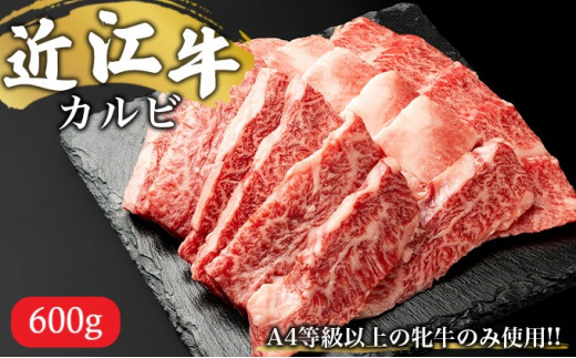 
【A4等級以上の牝牛のみ使用!!】近江牛カルビ焼肉用600g【縁meat】[№5748-0227]
