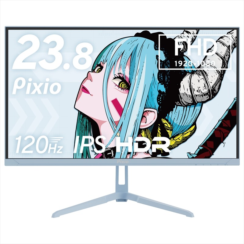 210-3357　Pixio ゲーミングモニター 23.8インチ FHD 120Hz IPS ブルー/水色 PX246WAVEB【 神奈川県 小田原市 】
