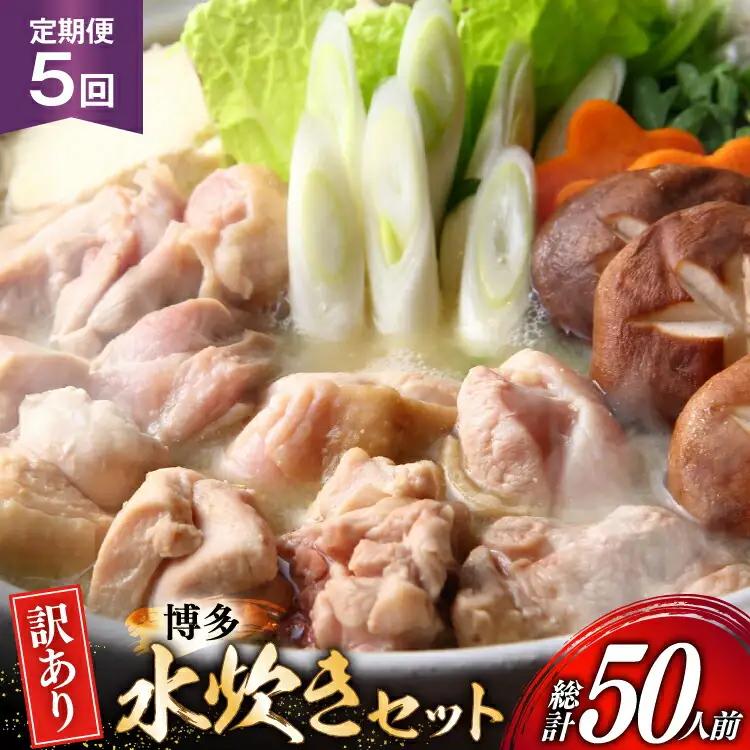 水炊き【5回定期便】訳あり 博多水炊き 10人前 2人前×5 水炊き