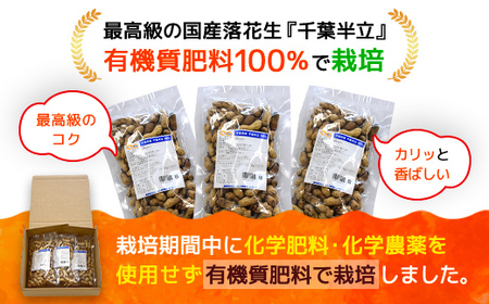 【2024年12月発送開始】 千葉県産 カラ煎り落花生 千葉半立 600g（200g×3） SMF004 落花生 らっかせい ピーナッツ ピーナツ 落花生 らっかせい ピーナッツ ピーナツ 落花生 ら