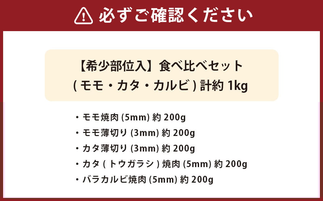 【エシカル和牛】あか牛の極み・希少部位入食べ比べセット