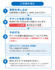 S035-011_イルカの飛行機「天草エアライン」をスタッフと一緒にお見送り体験