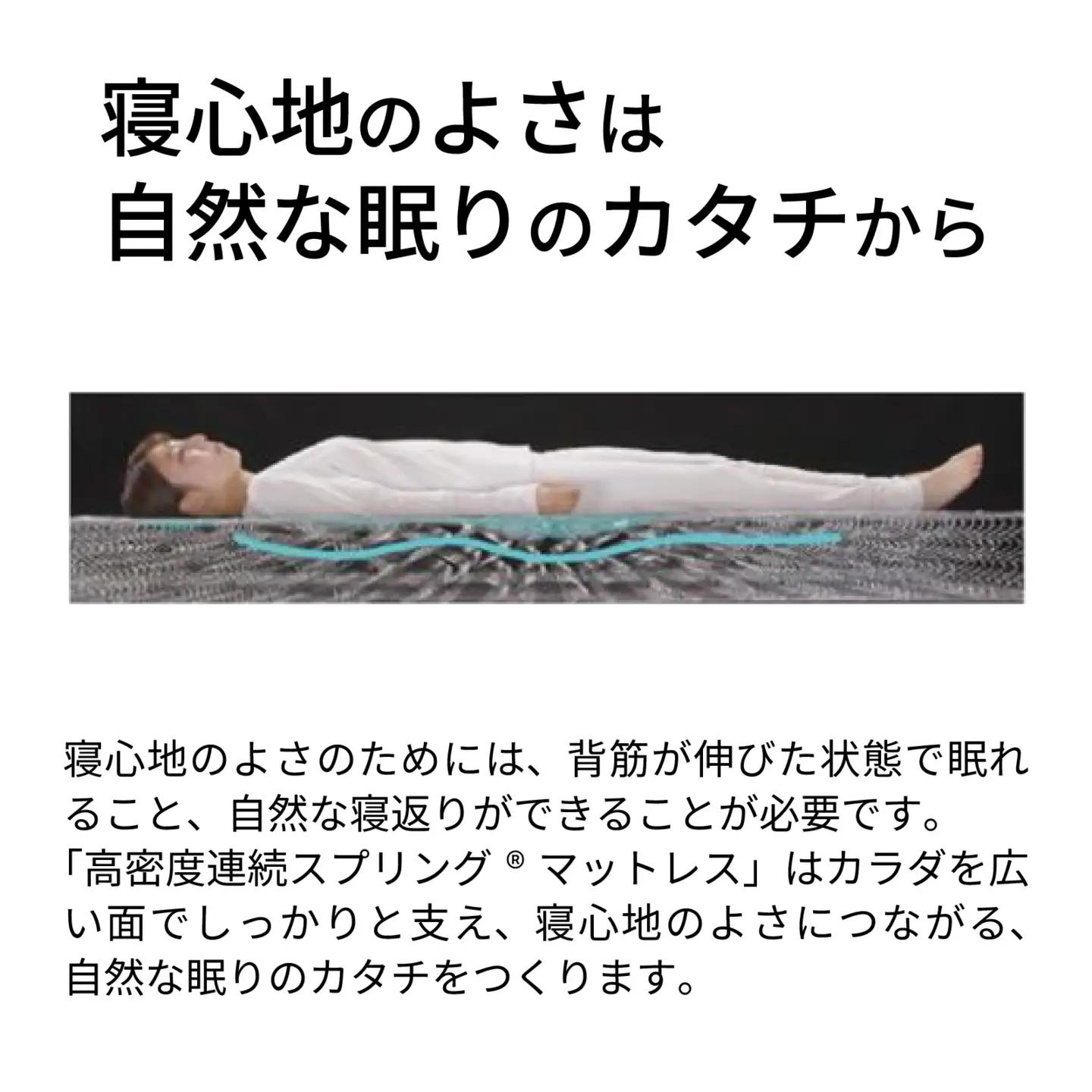 【France Bed/フランスベッド】快眠 眠活 高密度スプリング マットレス［TW-010］ M サイズ シングル　(122×195×20cm) 20kg 