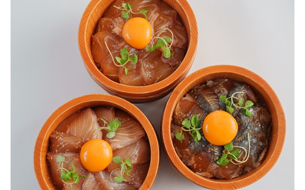 京都丹後の夕日漬け丼のもと　3種（伊根産ぶり・伊根産真鯛・京さわらの炙り 各150g） 魚介 漬丼 どんぶり 丼のもと ふるさと納税 丼　LP00011