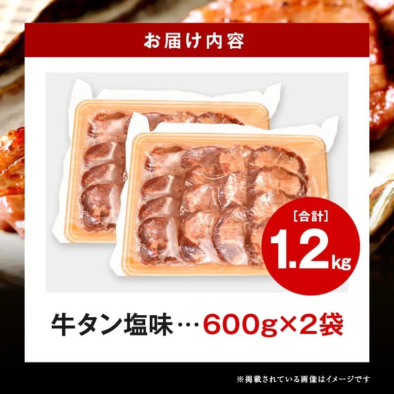 牛タン 塩味 牛タン[1.2kg 600g×2P]