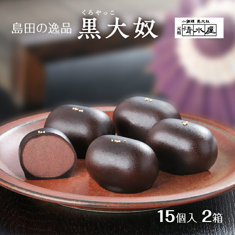 【ふるさと納税】【島田の逸品】 黒大奴　15個入2箱　和菓子 くろやっこ あんこ お菓子 羊かん 名物