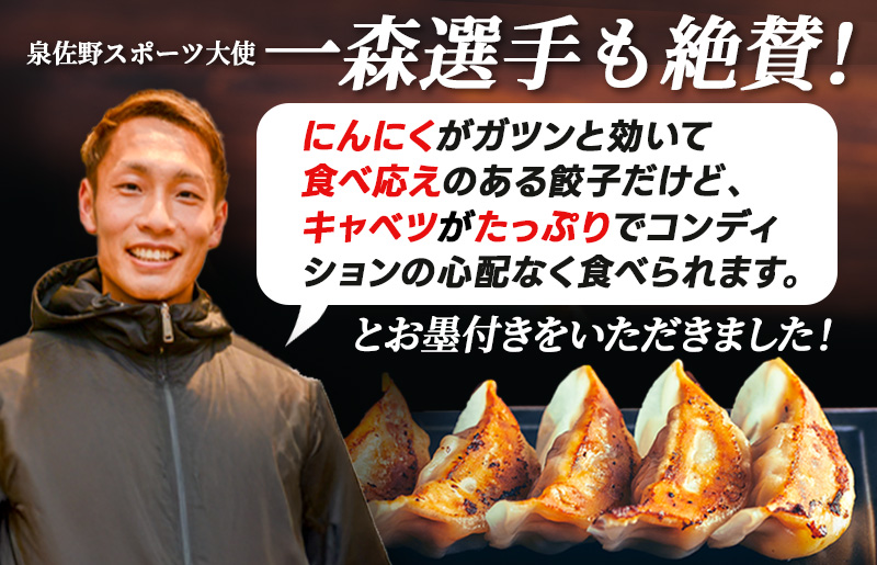 泉州キャベツ餃子80粒【射手矢農園×李朝園 生餃子 自家製 手作り ぎょうざ ギョーザ 惣菜 冷凍 焼くだけ 簡単調理】 005A730