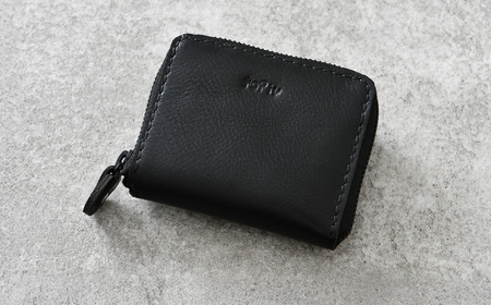 ミニウォレット OTETE（ブラック） topiv 本革 牛革 財布 [F-011001]