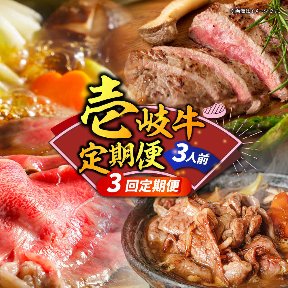 【ふるさと納税】【全3回定期便】 壱岐牛定期便（壱岐牛ステーキ、しゃぶすきセット）3人前《壱岐市》【壱岐市農業協同組合】壱岐牛 すき焼き ステーキ しゃぶしゃぶ 肉セット[JBO164] 100000 100000円 10万円 ゴチになります 壱岐牛＼ぐるナイで紹介／ セット 詰め合わせ