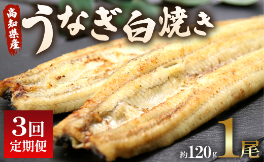 【3回定期便】 国産 うなぎ 白焼き 120g 1尾(無頭) うなぎ 魚介 国産 海鮮 魚 かばやき 鰻 ウナギ 惣菜 おかず お手軽 加工品 加工食品 冷凍 Wun-0032