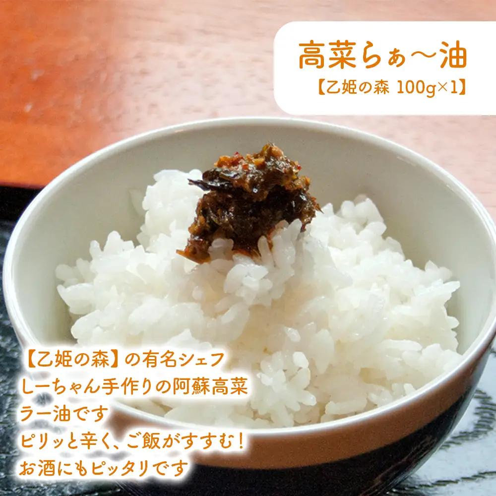 【ご飯とお酒がすすむ！阿蘇のおかずセット】 5種類を詰め合わせました！アツアツごはんやおにぎりに♪お酒のあてにもピッタリ♪ くまもとあか牛味噌 手作りの高菜らぁー油（食べるラー油） 熊本県産生姜を使用