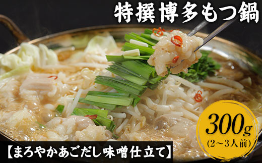 特撰博多もつ鍋 【あごだし味噌仕立て】 2〜3人前 300g  《30日以内に出荷予定(土日祝除く)》