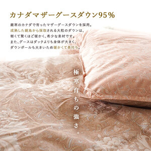 掛け布団 ピンク シングル ロング カナダマザーグース95% 0.3kg入り 羽毛肌掛け布団 夏掛け布団 布団カバー 布団干し 羽毛布団