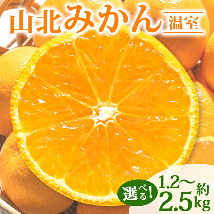 【ふるさと納税】【先行予約】山北温室みかん 約1.2kg/約2.5kg - 秀品 果物 くだもの フルーツ 柑橘 ミカン 蜜柑 選べる ギフト 産地直送 特産品 旬 国産 自宅用 おすそ分け 御礼 お礼 内祝い 高知県 香南市 レビューキャンペーン実施中 ゆずあんぱん風おまんじゅうをお届け