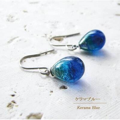 長七屋のケラマブルーピアス　KP-3　証明書付き【1725059】