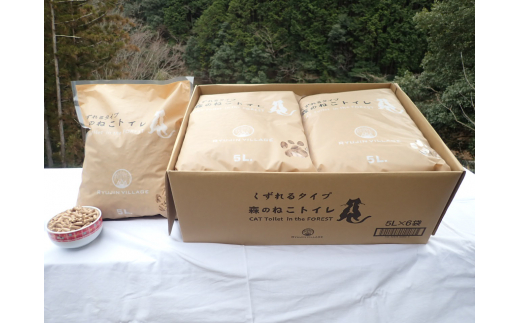 L455　森のねこトイレ　くずれるタイプ　５Ｌ×１２袋