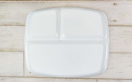 ランチプレート クレスタ 美濃焼 白2枚SET 取っ手付き 小田陶器【1363363】