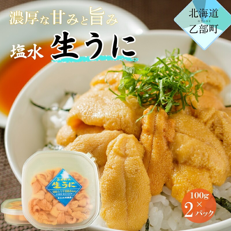 ＜小川の塩水ウニ　100g×2パック＞　ミョウバン不使用！工場直送