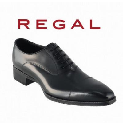 ふるさと納税 奥州市 REGAL革靴 ストレートチップ 21EL ブラック＜奥州市モデル＞ 26.5cm [AM015]