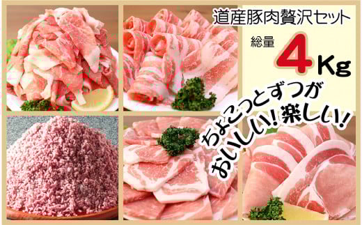 肉屋のプロ厳選！ 北海道産 豚肉 贅沢 詰め合わせ セット 4kg 【2025年9月下旬まで発送予定】[007-0009x1]