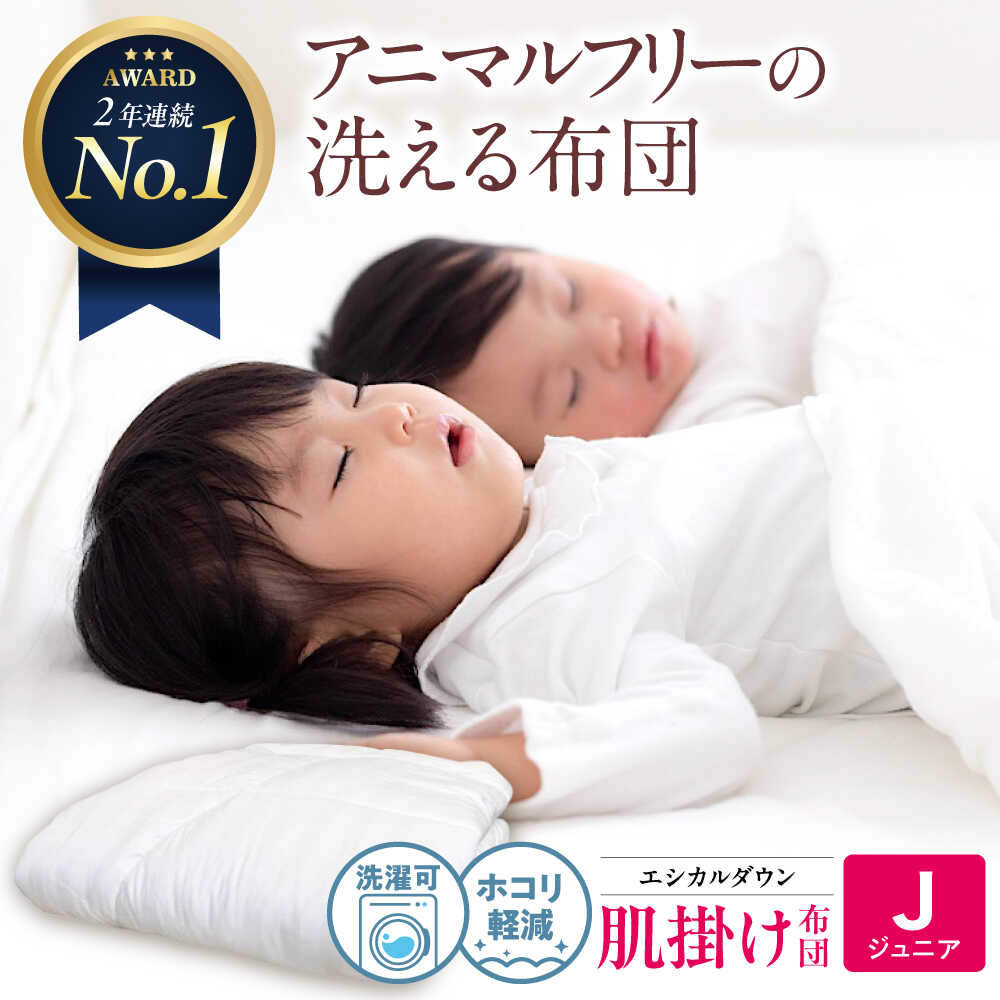 【ふるさと納税】洗える 人工羽毛布団 肌掛け布団 〈ジュニア〉人工羽毛 エントリーモデル 広島県福山市/イシケン株式会社 布団 掛け布団 掛けふとん 日本製 掛布団 薄手 寝具 アレルギー対策[BAAK031]