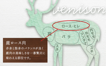 知内町産蝦夷鹿 ロース 1kg