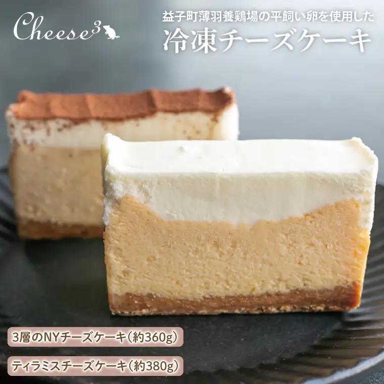 3層のNYチーズケーキ ティラミスチーズケーキ 冷凍 ハーフ＆ハーフ CP003