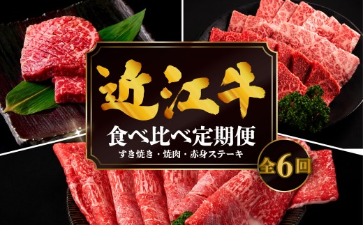 【6ヶ月定期便】 近江牛 食べ比べ すき焼き 焼肉 赤身ステーキ 計2.4kg 全6回 黒毛和牛 冷凍 ( 近江牛 ブランド和牛 牛肉 近江牛 すき焼き すきやき 牛肉すき焼き 近江牛すき焼き すき焼き肉 近江牛 赤身 すてーき 焼き肉 薄切り 国産 人気 滋賀県 竜王町 焼き肉すだく 和牛 牛肉 赤身 定期便 神戸牛 松阪牛 に並ぶ 日本三大和牛 近江牛 総合近江牛商社 ふるさと納税 )