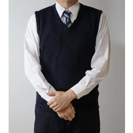 無地 メンズニット ベスト コン 4L寸 15200_装飾品・工芸品 男性・メンズ 洋服 _【1219564】