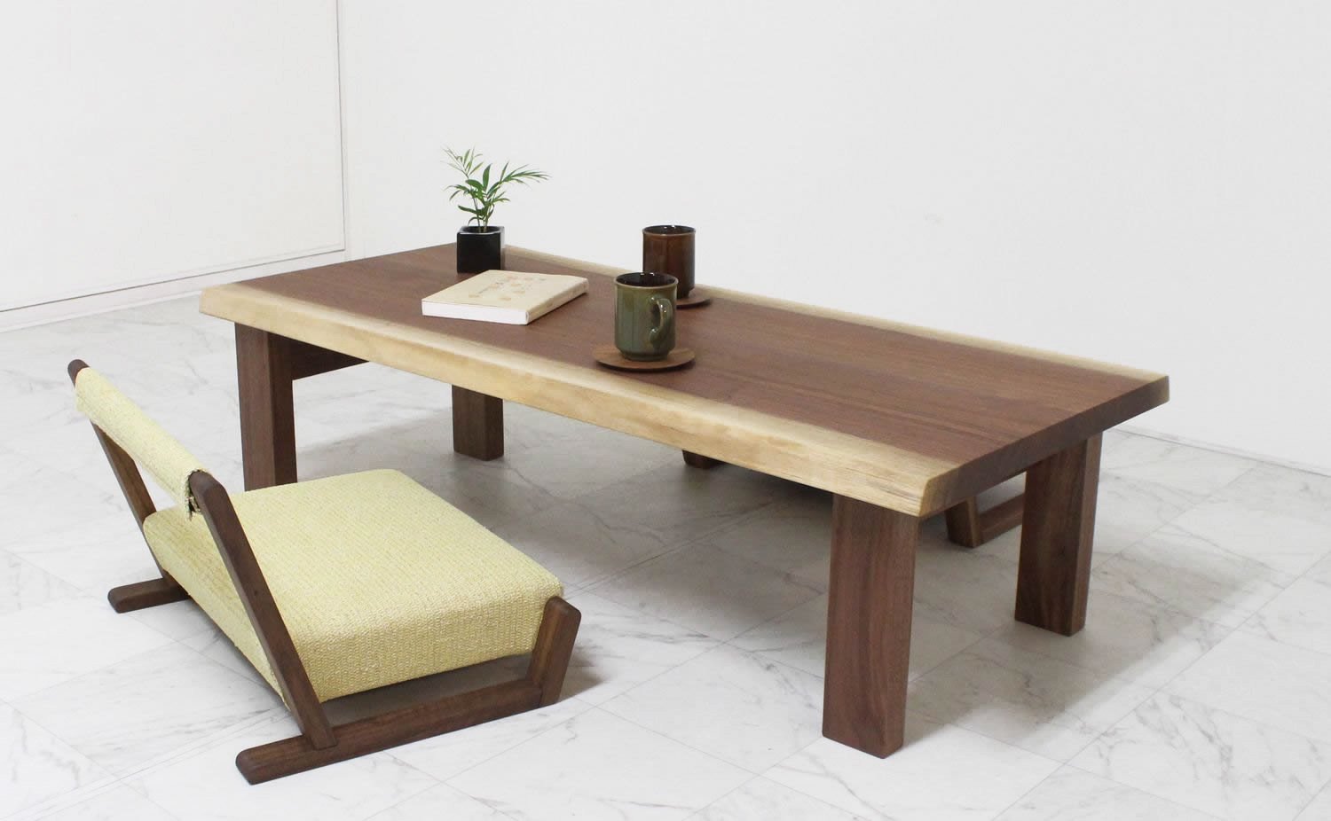 
                  家具 テーブル 木製家具 リビングテーブル　自然木無垢 ウォールナット WN 1300_4Leg　インテリア  愛媛県西条市 近藤工芸
                