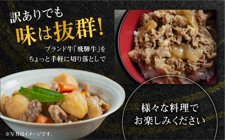 《定期便》全6回 飛騨牛 切り落とし 500g 訳あり 等級 部位お任せ 化粧箱入り すき焼き 鍋 スライス 和牛 牛肉 国産 ブランド和牛 飛騨 白川村 白川郷 わけあり 120000円 [S713