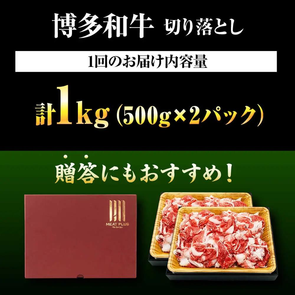 【全6回定期便】【A4-A5】博多和牛 切り落とし 1kg(500g×2P)[BGAB102] 定期便
