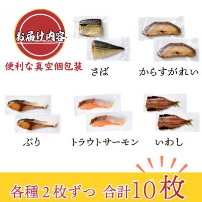 ふるさと納税 小浜市 おばま醤油干　10枚(5種×各2枚)真空パック個包装で若狭小浜の干物の詰め合わせをお届け |  | 01