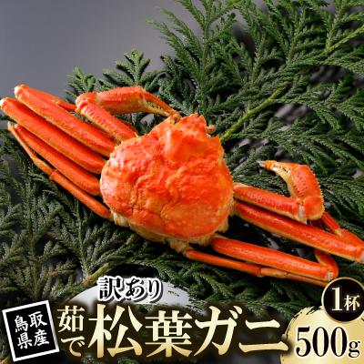 ふるさと納税 智頭町 【先行予約】鳥取県産 訳あり 茹 松葉がに 500g×1杯(中村商店)26年12月・27年1月発送