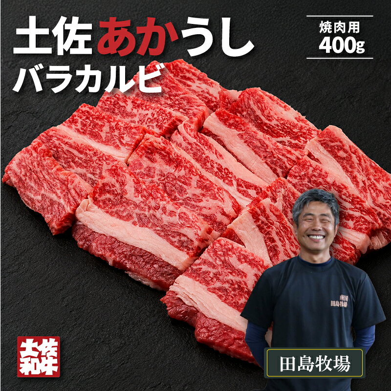 【ふるさと納税】 土佐 あかうし 赤牛 赤身 バラカルビ 焼肉用 400g | 和牛 あか牛 アカウシ 牛肉 希少 ブランド 国産 プレゼント ギフト 冷凍 贈答 高知県 南国市
