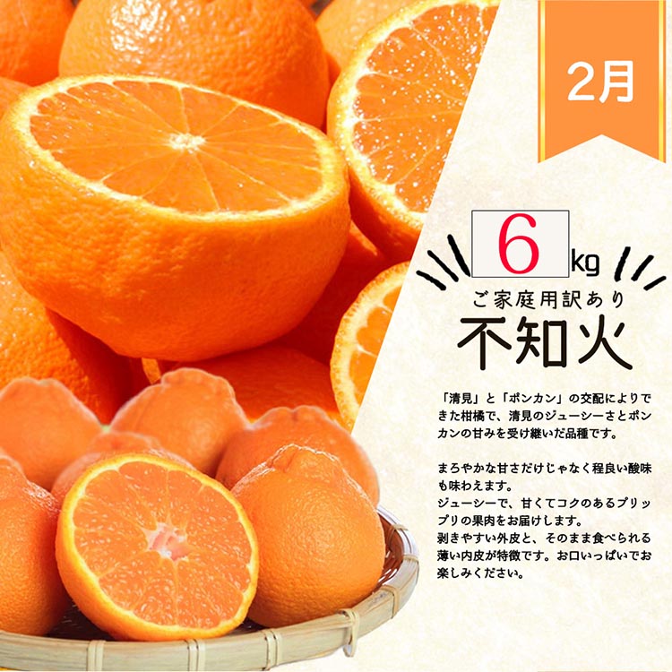 〈発送月固定定期便〉紀州和歌山産旬のご家庭用柑橘セット(みかん・不知火・清見)全3回 ※離島への配送不可
