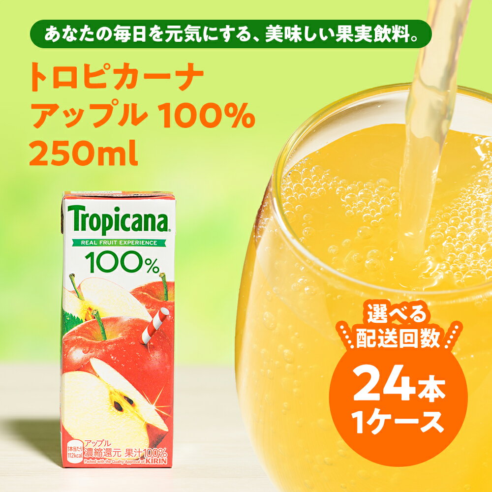 【ふるさと納税】＼選べる配送回数／トロピカーナ 100％ アップル 250ml LLスリム×24本 ※離島への配送不可