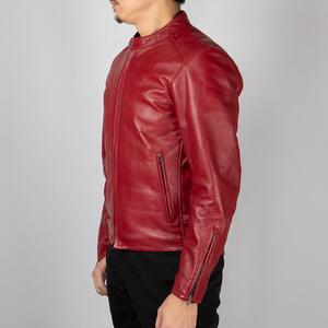 【デグナー】レザージャケット レッド〈Lサイズ〉22SJ-3［ 京都 八王子 バイクギア ジャケット 人気 おすすめ 革 レザー ツーリング ライダー バイカー バイク ブランド メーカー ギア パー