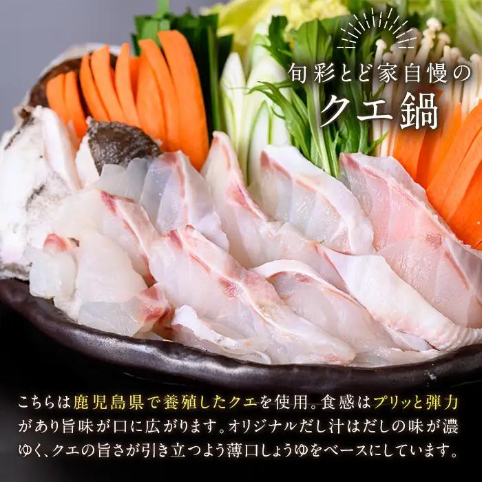 ＜先行予約＞クエ鍋（クエ身200g クエのあら身200g）2～3人前【00-114-01】