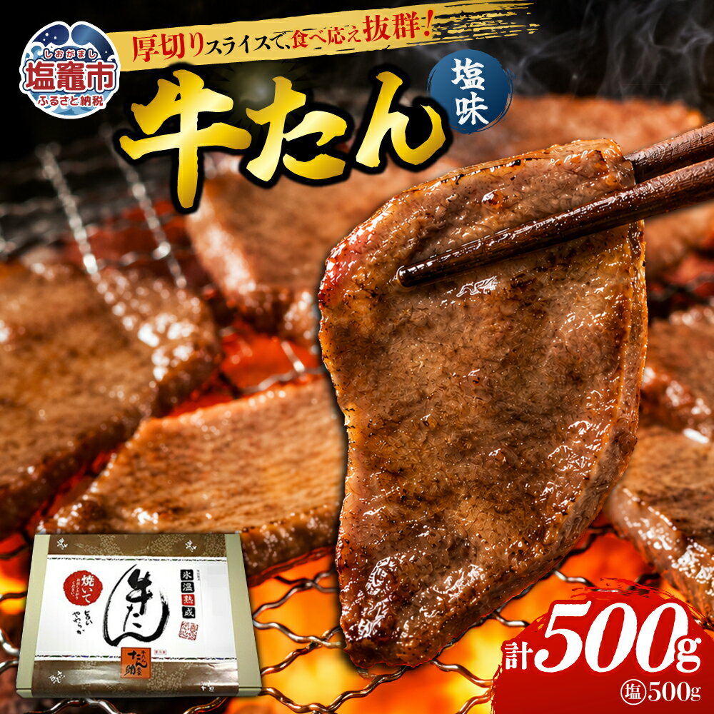 【ふるさと納税】牛たん（8mm）塩味 250g×2パック 計500g 塩竈市 塩釜市