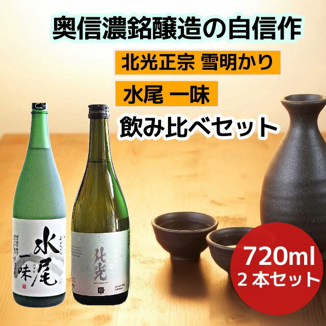 【ふるさと納税】飯山のThe地酒　飲み比べセット【 酒 長野県 飯山市 水尾 北光 銘酒 出産祝い 内祝 内祝い 記念日 誕生日 父の日 母の日 敬老の日 記念品 さけ 香り 】