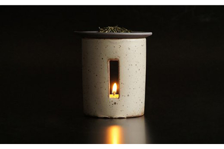 【美濃焼】茶香炉 さのか（粉引/白）【株式会社ロロ】美濃白川茶 インテリア おしゃれ  アロマ リビング 玄関 癒し [MBZ006]