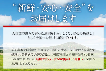 国産上赤身馬刺し 400g 長洲町L（桜屋） 醤油4袋《30日以内に出荷予定(土日祝除く)》
